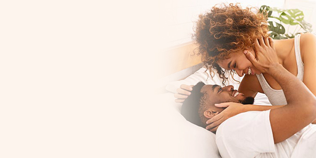 Man and woman looking lovingly at each other